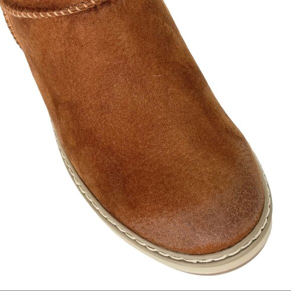 White Mountain Taite Brown Faux Leather Womens Ankle Boots Size 5.5M - Picture 7 of 13